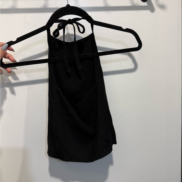 Brandy Melville/John Galt Black Knit Halter Top - Picture 2 of 3